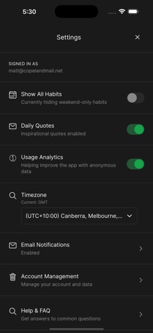 Simple Habit Score screenshot