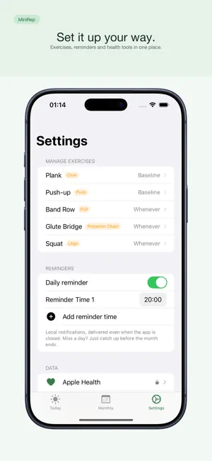 Workout Log - MiniRep screenshot 3