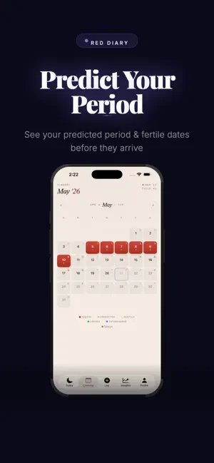 Red Diary: Period Tracker screenshot 1