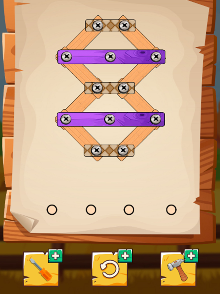 Wood Nuts Unscrew Puzzle Bolts