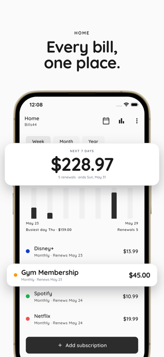 Subscription Manager - Bills44 Screenshot 1 of 10