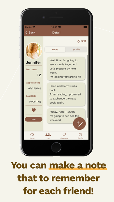 FriendList: birthday & profile Screenshot