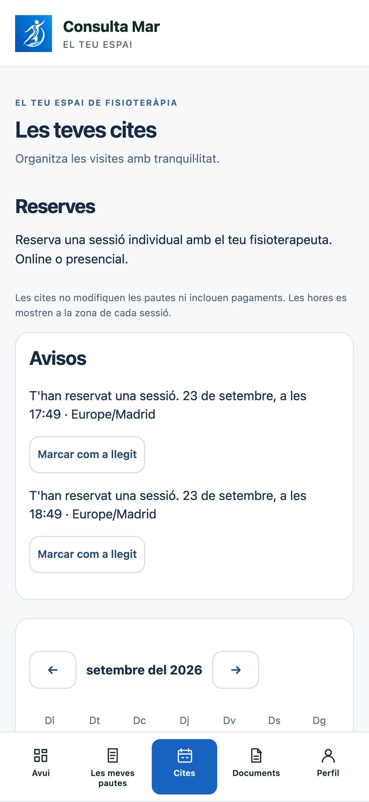 Screenshot 4 of Fisio App