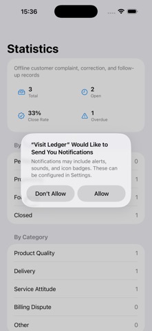 Complaint Ledger · Screenshots 4