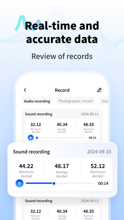 Decibel meter noise detector