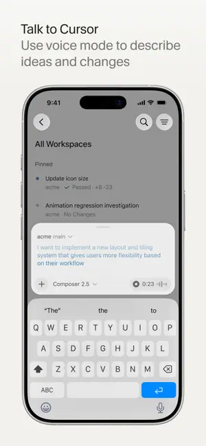 Cursor iPhone screenshot 2