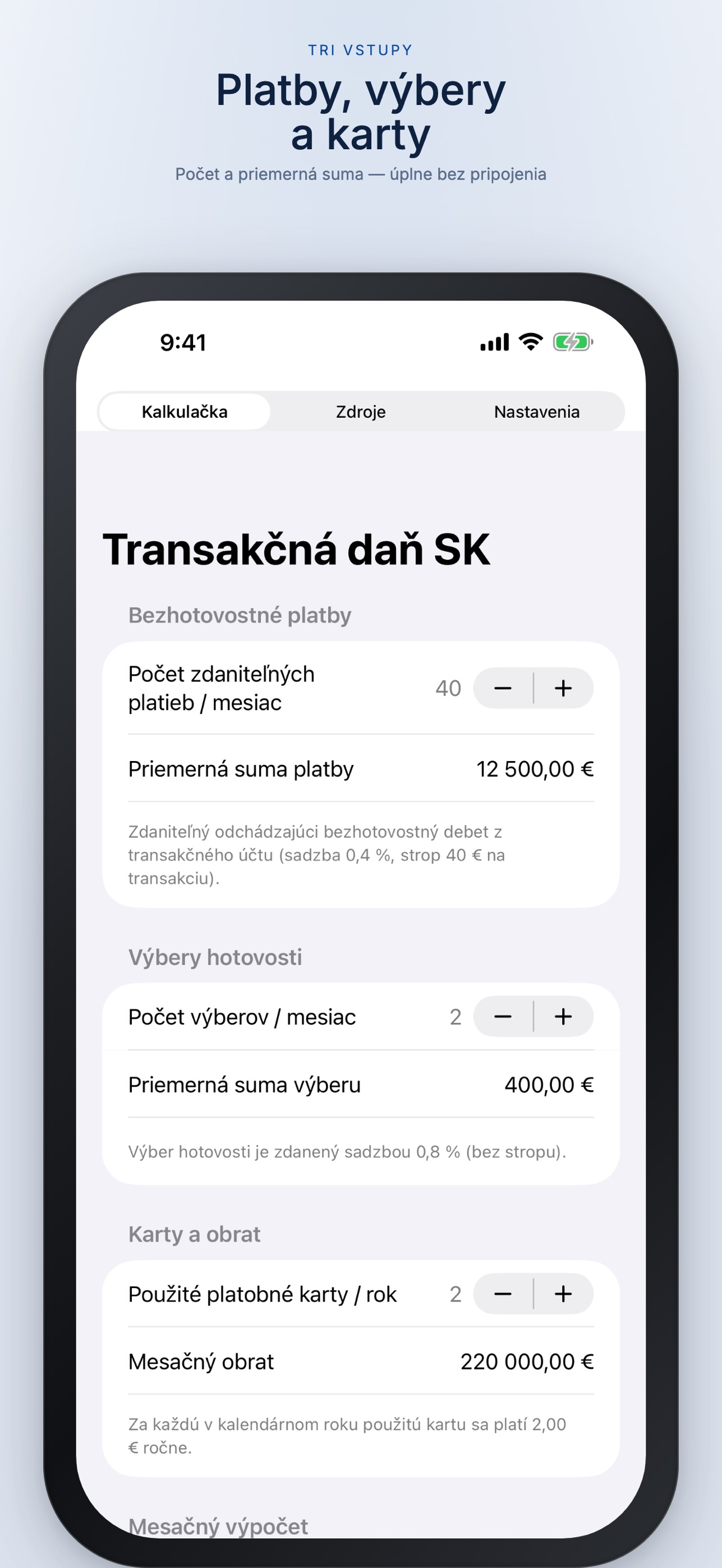 Screenshot 2 of Transakčná daň SK