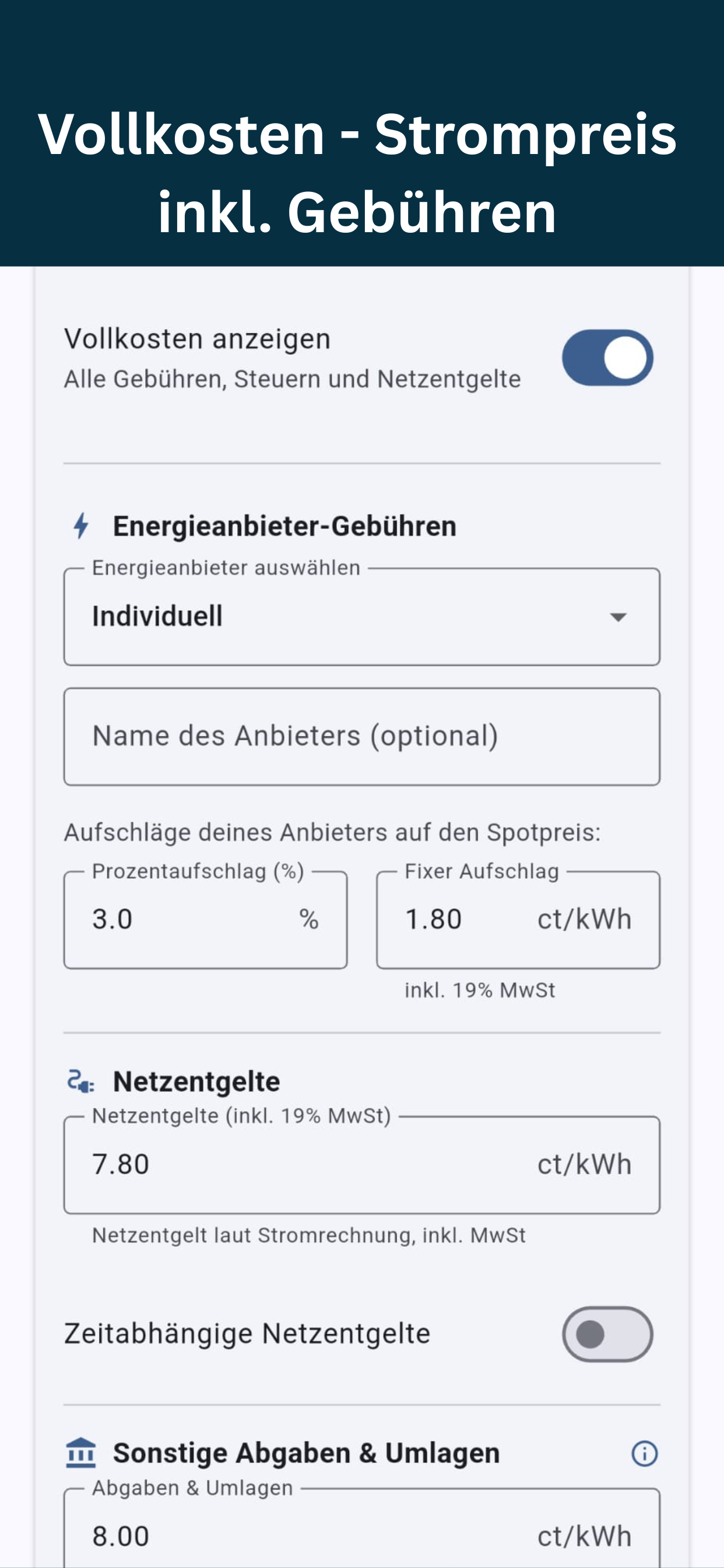 SpotWatt - Strompreise live screenshot 5