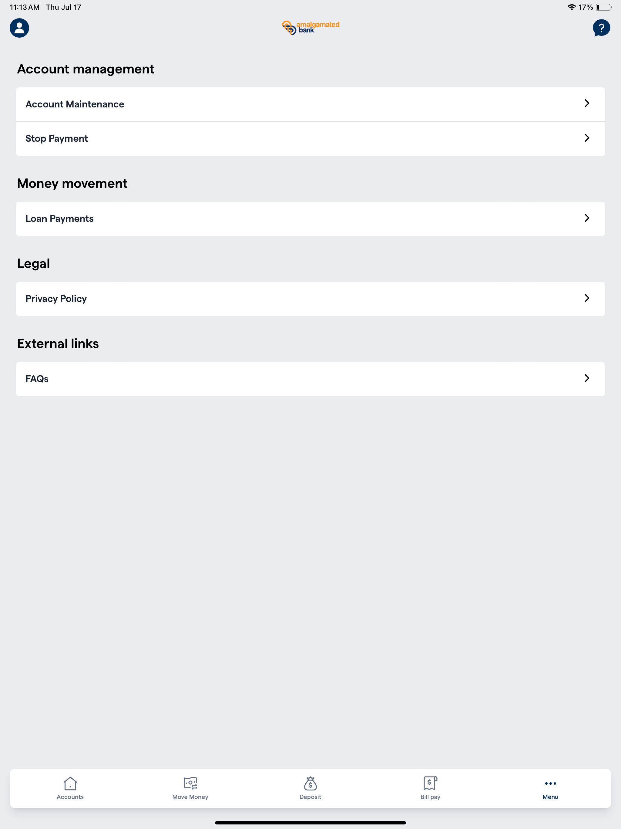Amalgamated Mobile Banking