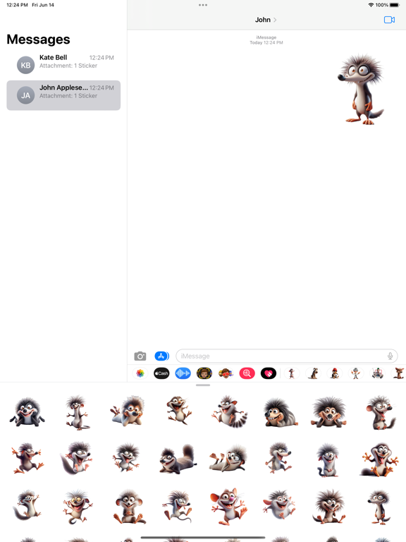 Screenshot #4 pour Goofy Lemming Stickers