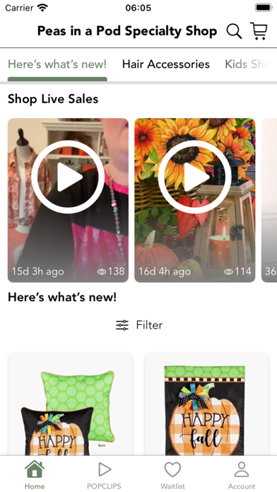 Peas in a Pod Specialty Shop Screenshot
