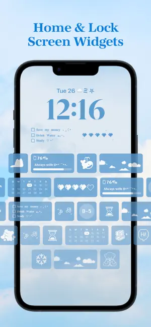 Photo Widget : Simple Icons iPhone screenshot 1