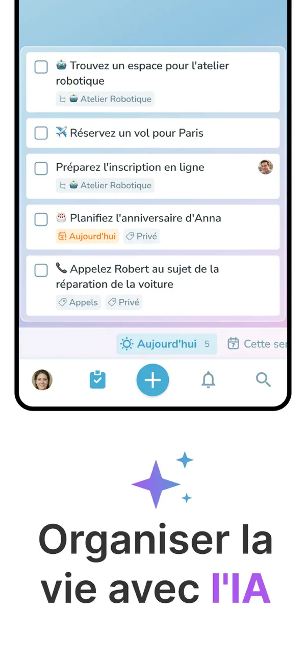 Screenshot #1 pour Ping: To-Do IA & Rappels