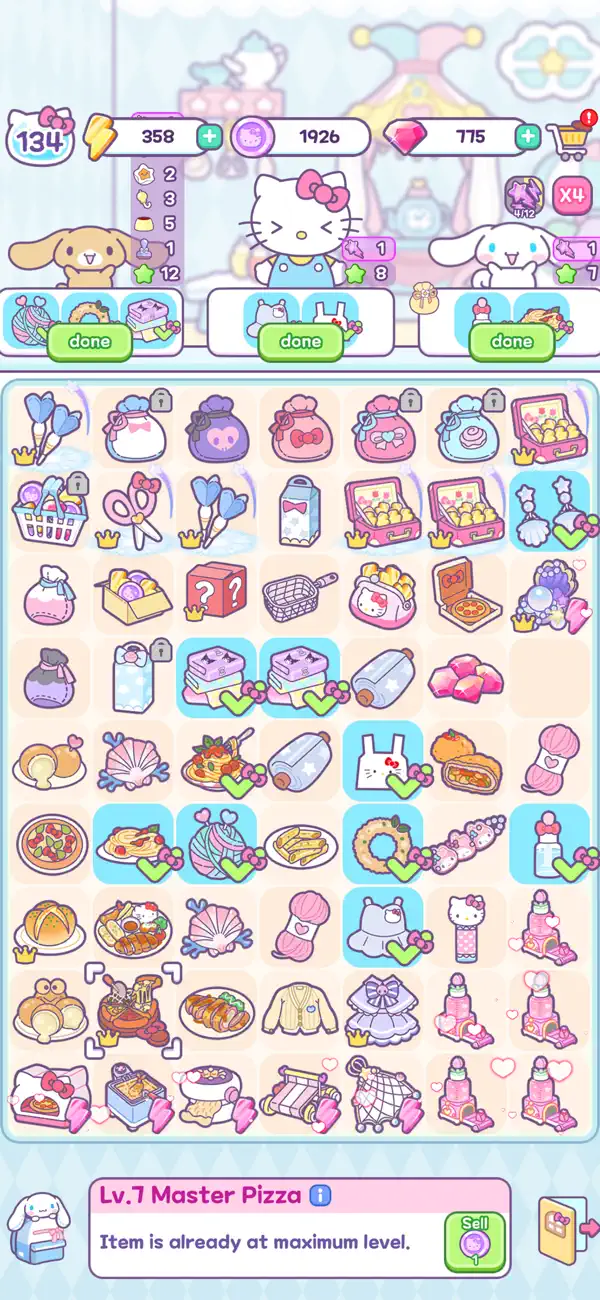 Hello Kitty My Dream Store iOS Mod IPA screenshot 6 - iOS game interface