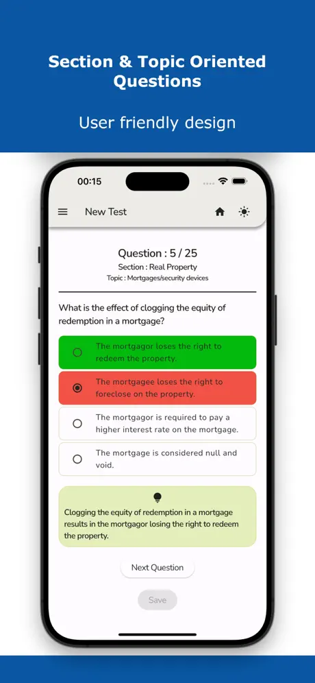 Bar Examiners Exam Practice Screenshot 1