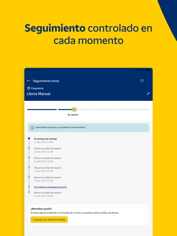 Correos: Envío y seguimiento iPad screenshot 5