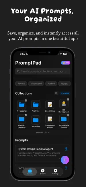 PromptPad – AI Prompt Manager screenshot 1