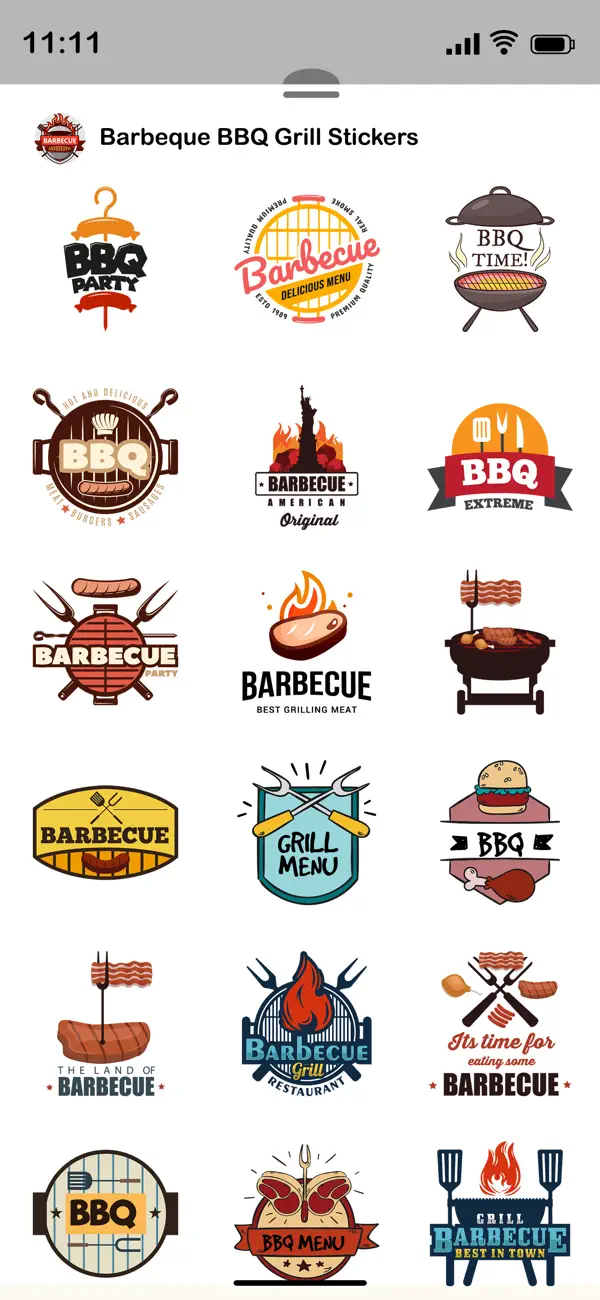 Screenshot #2 pour Barbeque BBQ Grill Stickers