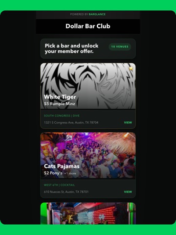 Dollar Bar Club iPad screenshot