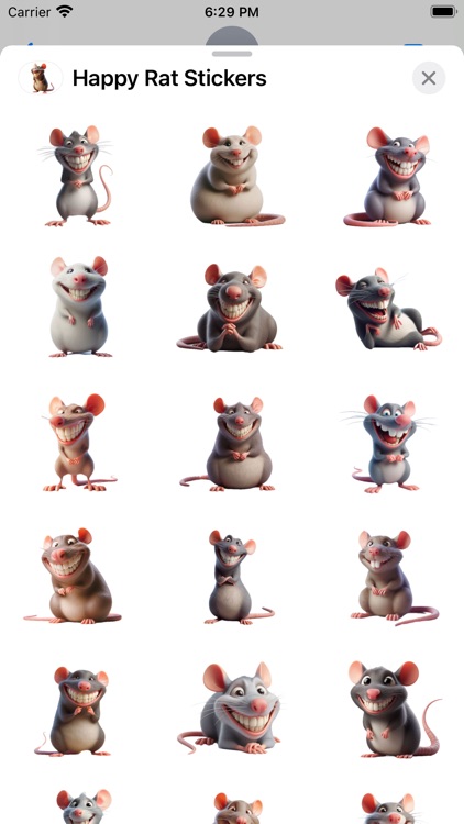 Happy Rat Stickers