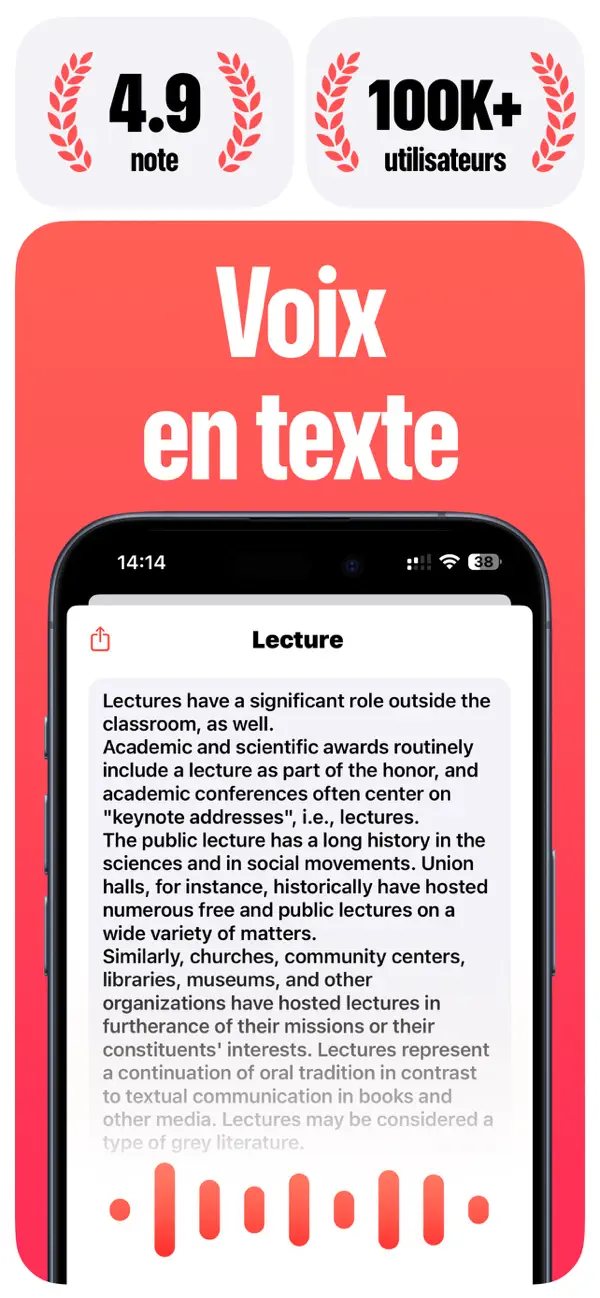 Screenshot #1 pour Dictaphone: Speech to Text
