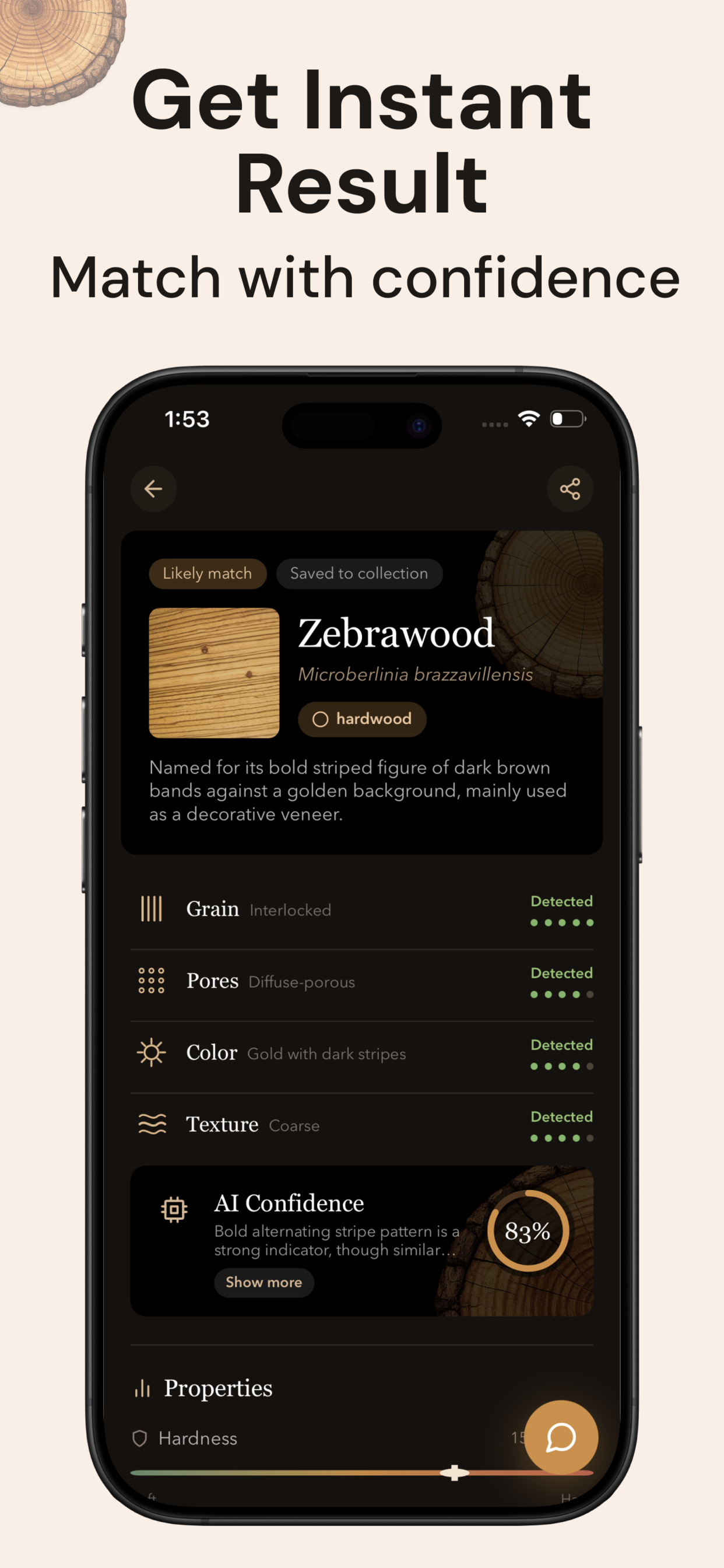 Wood Identifier: TimberID screenshot 3