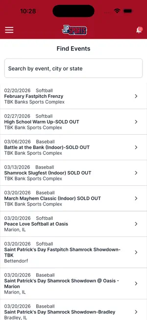JP Sports screenshot 1