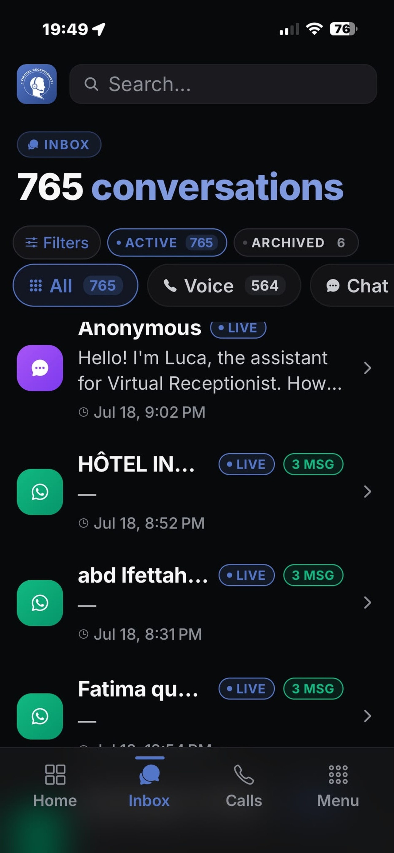 Virtual Receptionist screenshot 2