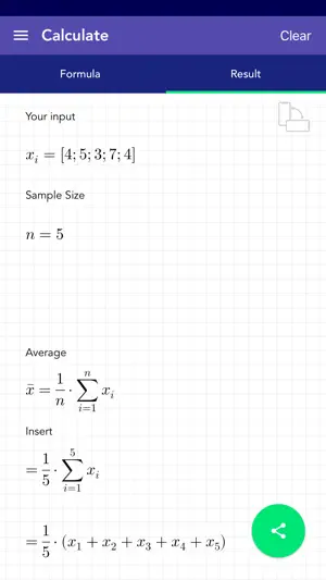 Statistics Calculator - Basics screenshot 2