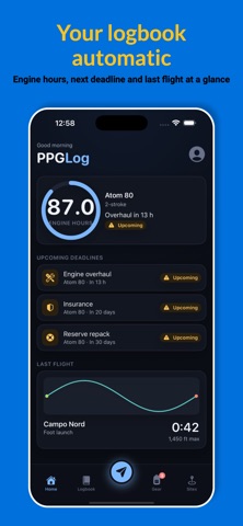 PPGLog — Paramotor Logbook iPhone screenshot