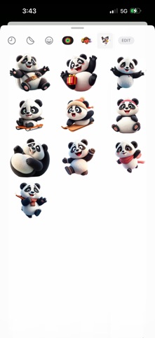 超级毛茸茸熊猫贴纸 screenshot
