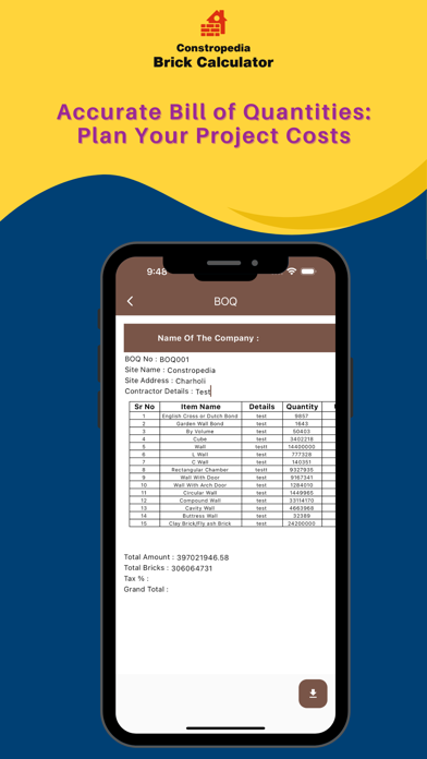 Constropedia Brick Calculator Screenshot