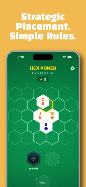Hex Poker Solitaire screenshot 2