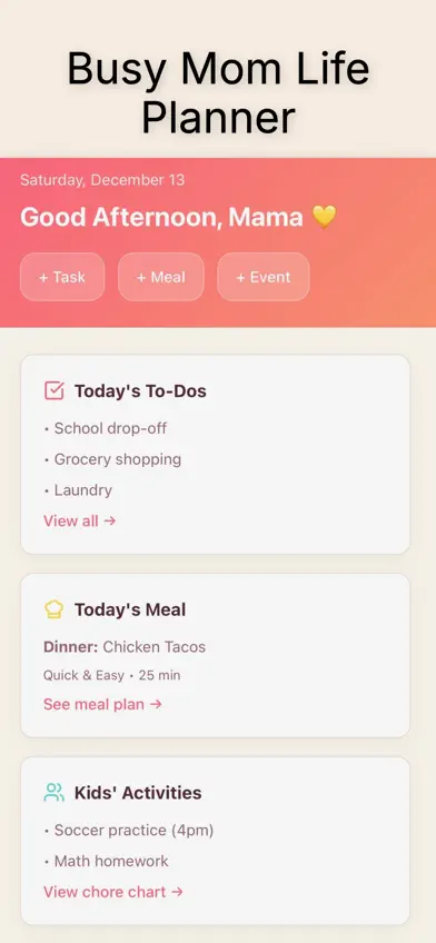 Busy Mom Life Planner 2.0 screenshot 1