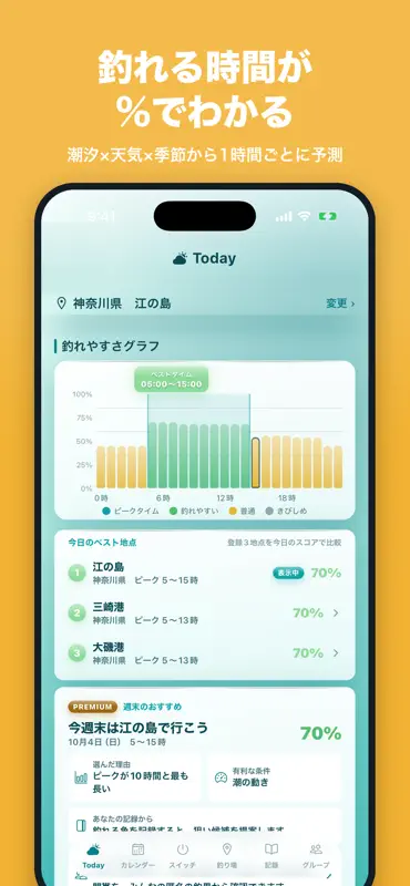 魚スイッチ - 釣り天気予報&釣行プラン screenshot 3 of 5
