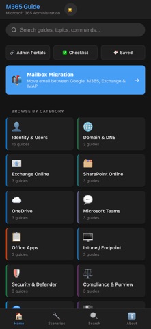 Common Task Guide for M365 iPhone screenshot