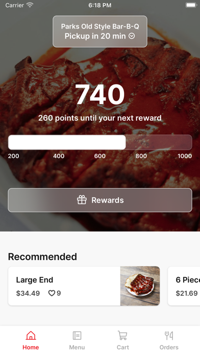 Parks Old Style Bar-B-Q iPhone screenshot 1 - Food & Drink app