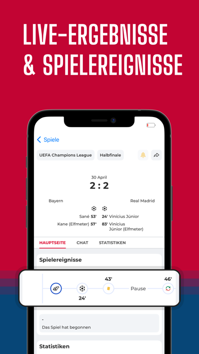 Bayern Live – Fussball App Screenshot