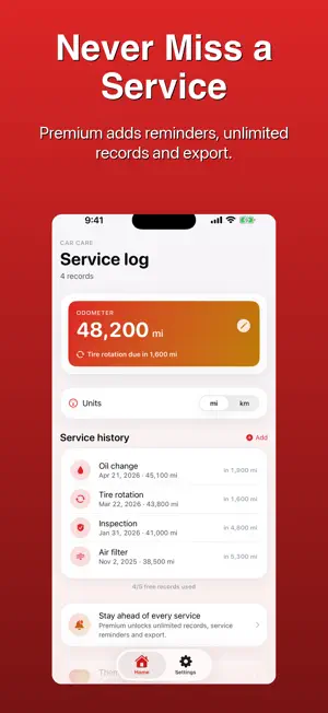 Car Care Service Log screenshot 3