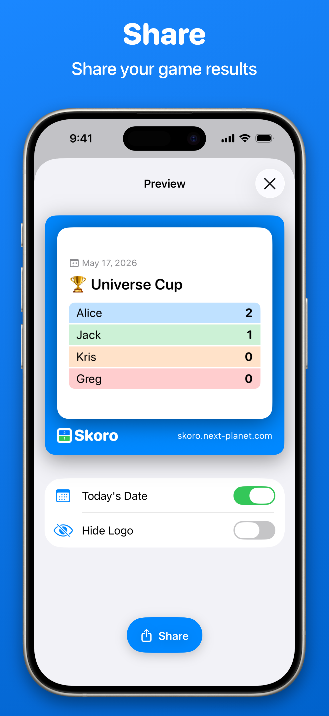 Game Score Keeper: Skoro screenshot 6