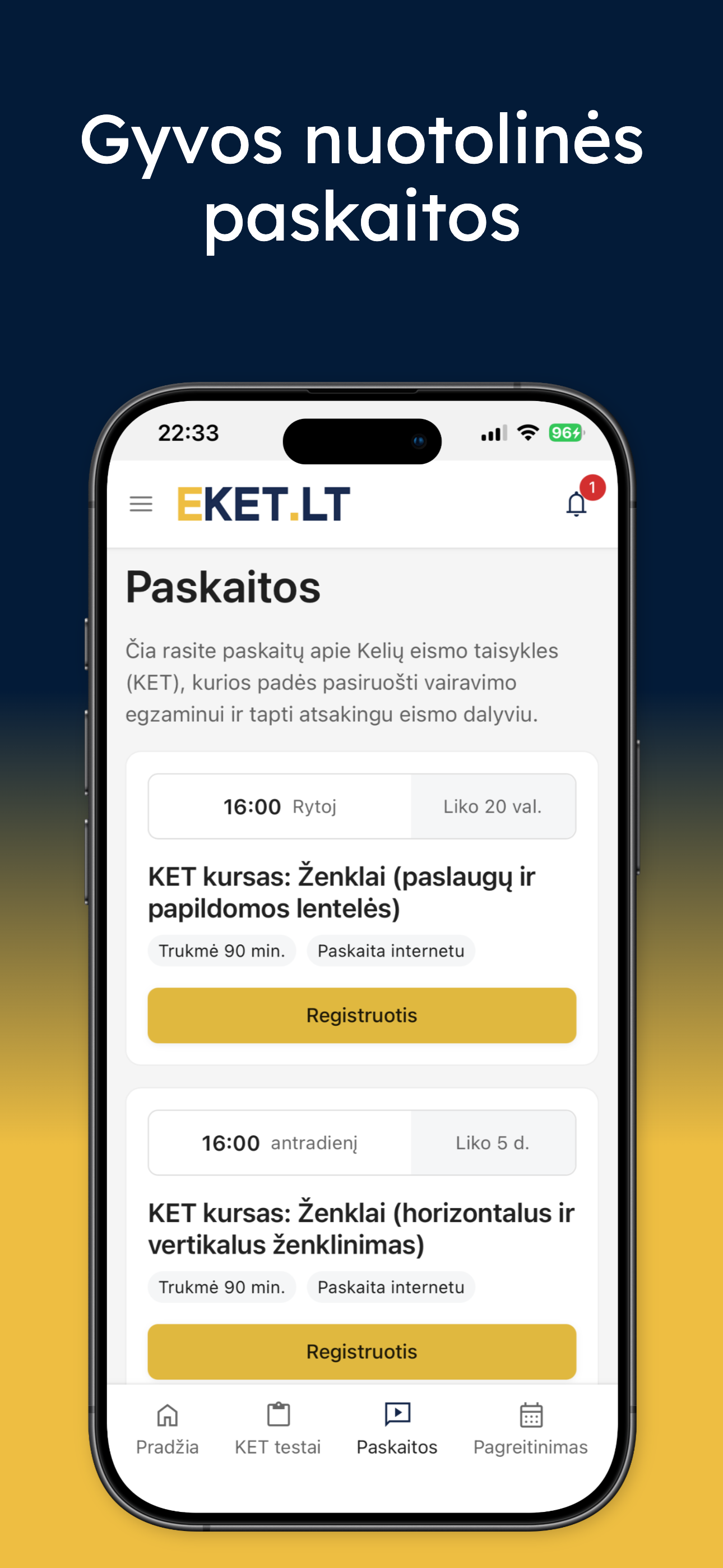 EKET Bilietai 2026 KET Testai