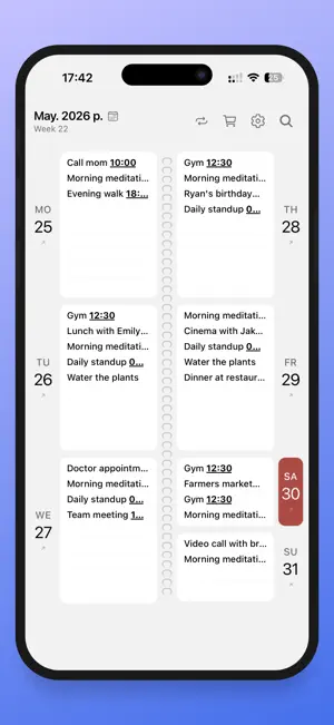 Week Planner Myk screenshot 1