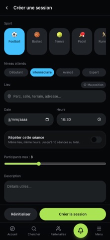 TOD - Partenaires de sport iPhone screenshot