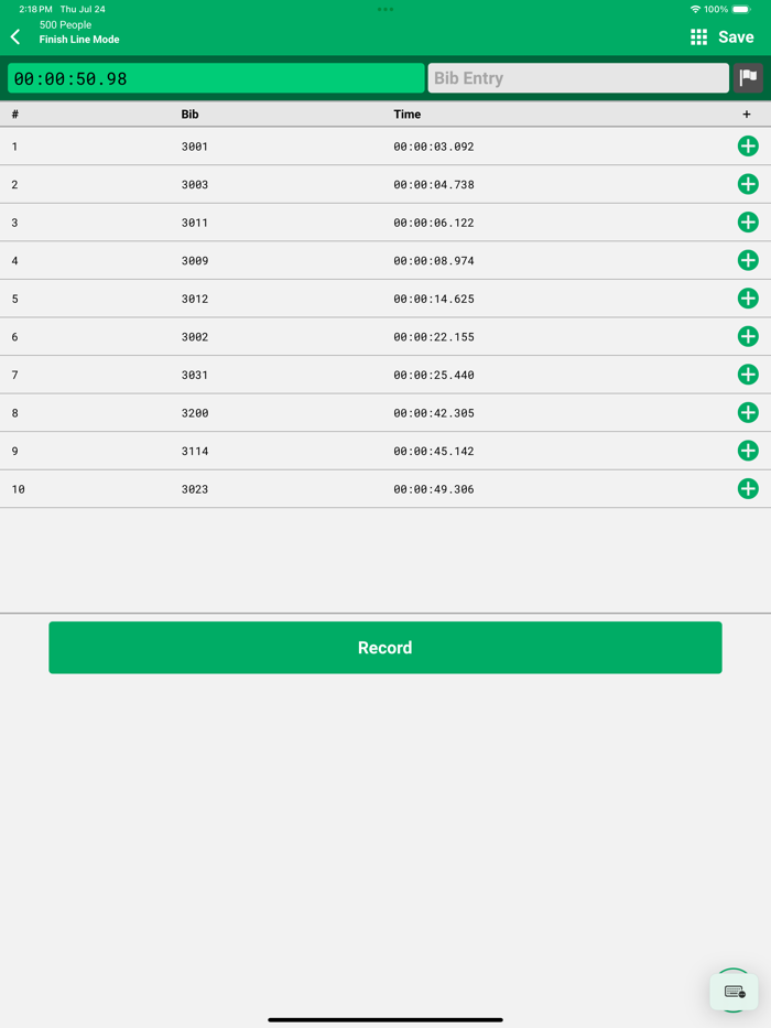 RaceDay Mobile Timing