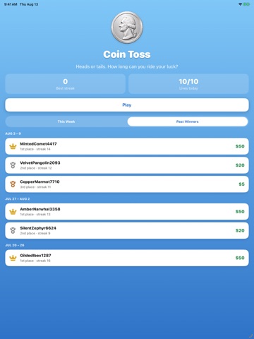 LuckRoll iPad screenshot