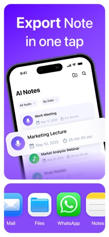AI Note Taker・Speech to Text iPhone screenshot