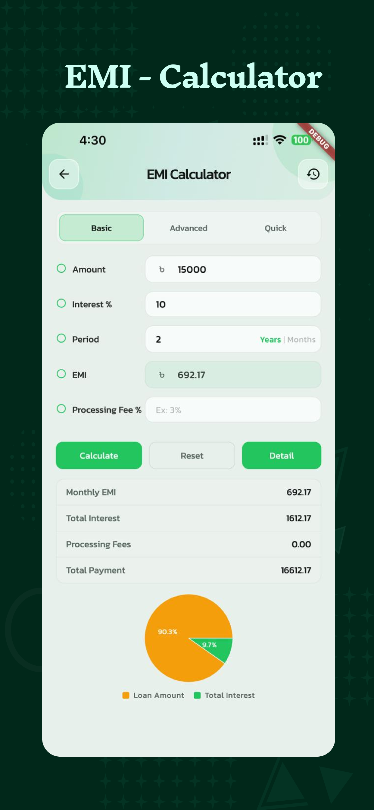 Emi Calculator - Loan, Savings screenshot 5
