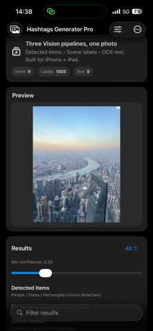 Photos AI Hashtags Generator のスクリーンショット