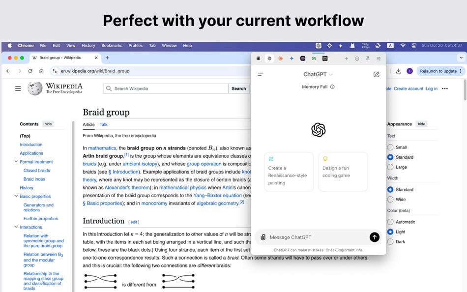 #2. Menu bar AI Browser: One Chat (macOS) Av: 超 程