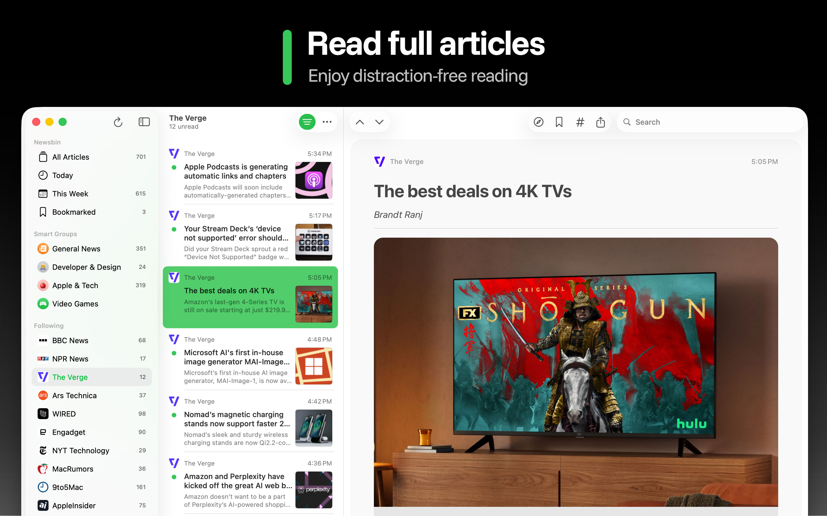 Newsbin: RSS Feed Reader screenshot 27